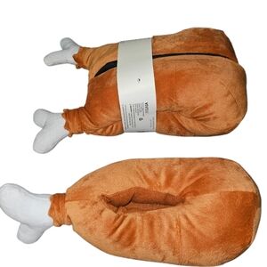 New Men's Women's Drumstick Turkey Chicken Slippers Adult S/M